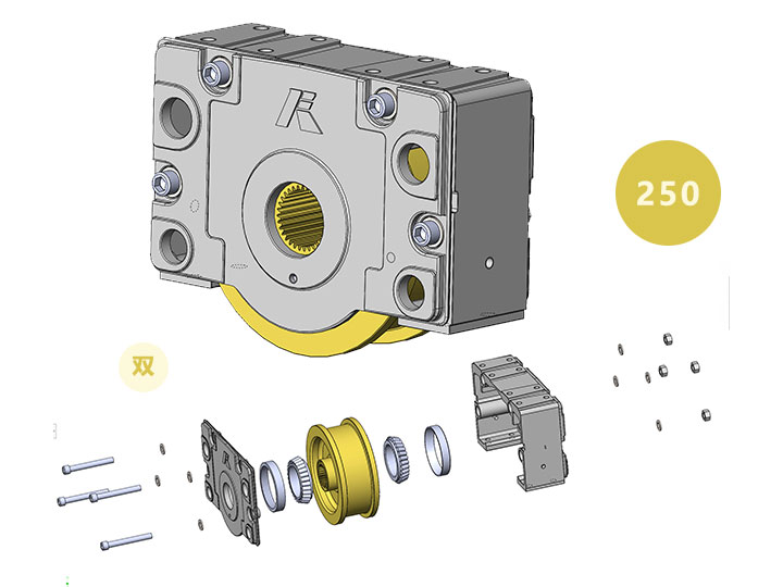 drs250双轮缘车轮组